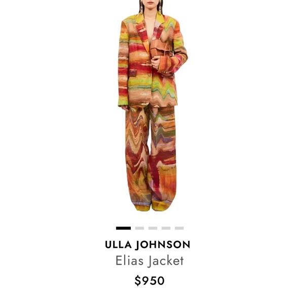 ULLA JOHNSON Elias Jacket Canyon Sunset Medium $950 Runway 2024 Blazer RARE - Picture 3 of 10